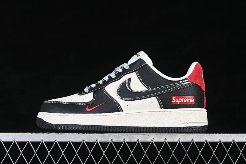 All categories Nk Air Force 1 Air Force series Nk Air Force 1 Low Air Force low-top Nike Air Force 1'07 Low Supreme joint beige black red Air Force 1 low-top casual sneakers DF0188-106